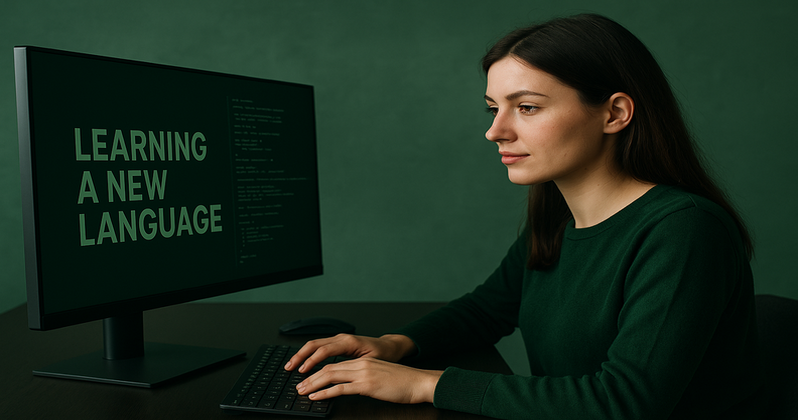 تصویری مفهومی از یادگیری زبان و تأثیر آن بر تقویت مغز