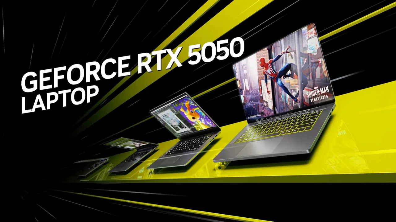 لپ‌تاپ‌های گیمینگ مجهز به کارت گرافیک RTX 5050 با نمایش بازی Spider-Man