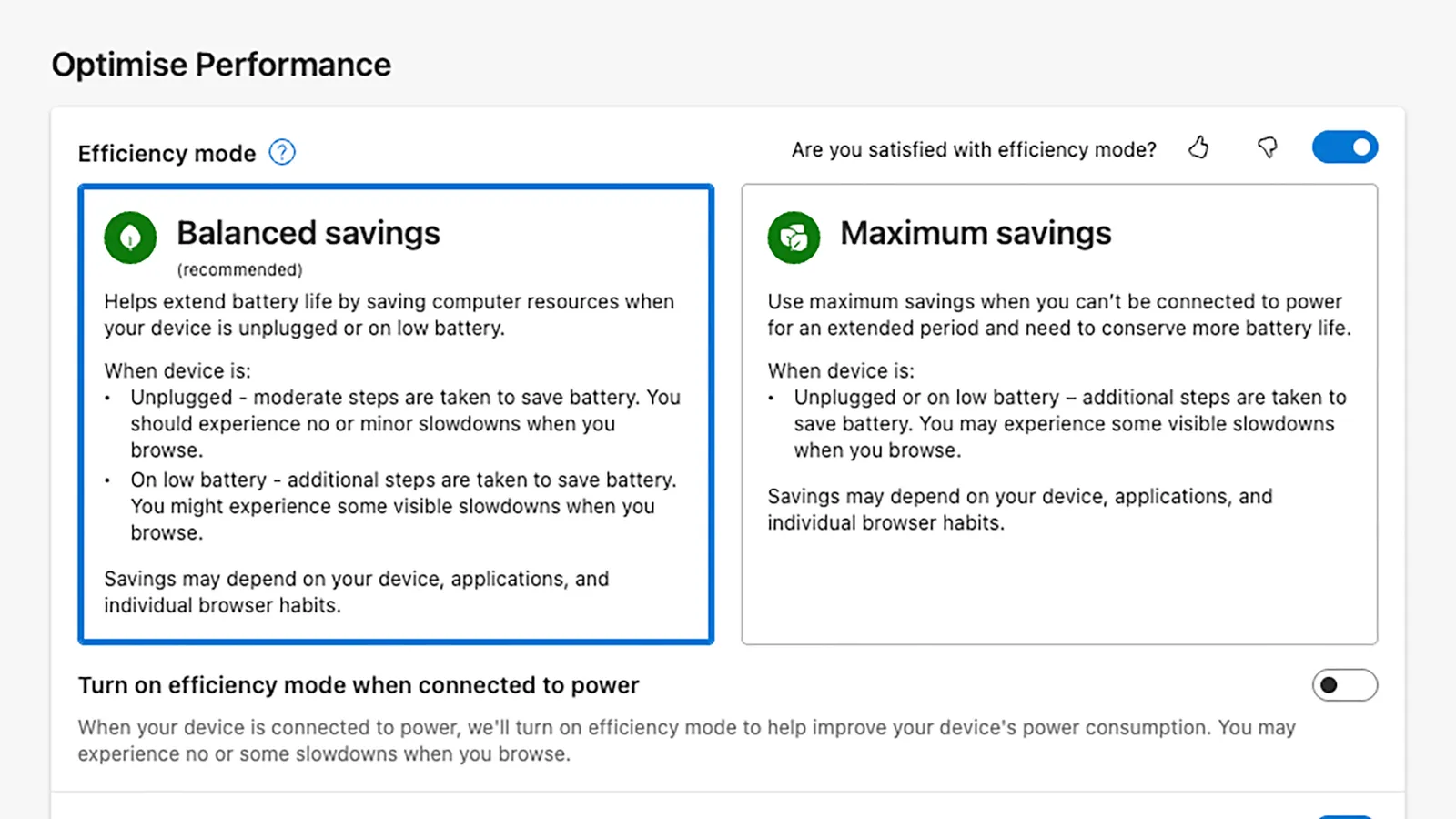 فعال‌سازی حالت Efficiency Mode در مرورگر Microsoft Edge