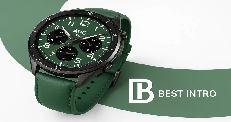 ساعت هوشمند Xiaomi Watch S4 نسخه سالگرد با بند سبز و طراحی کلاسیک، به همراه لوگوی ITrends