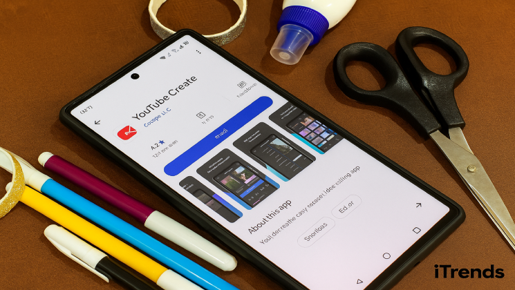 نمایی از اپلیکیشن YouTube Create برای iOS