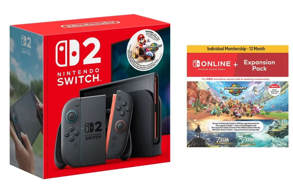 باندل Nintendo Switch OLED مدل V2 با بازی Mario Kart 8 Deluxe و اشتراک ۱۲ ماهه Nintendo Switch Online + Expansion Pack