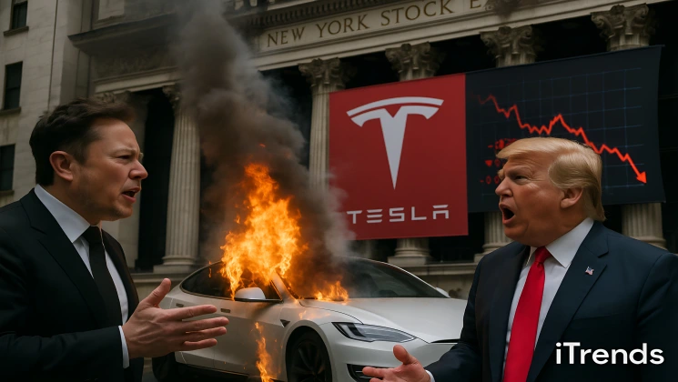درگیری ماسک و ترامپ؛ سقوط تاریخی سهام تسلا