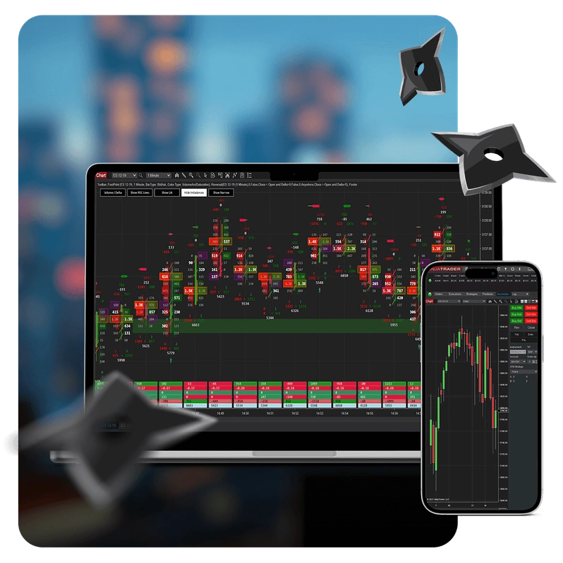 چارت پیشرفته NinjaTrader ویژه معاملات آتی و تحلیل حجم
