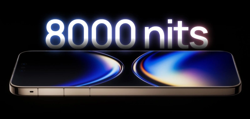 نمای جلویی Huawei Mate 80 Pro Max با نمایشگر OLED فوق‌روشن ۸۰۰۰ نیت