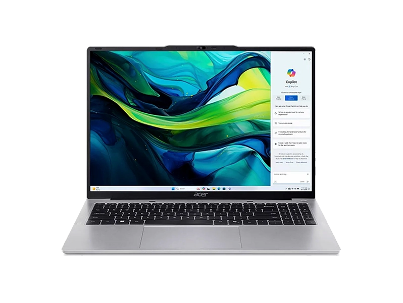 لپ‌تاپ ایسر Aspire Lite 16 با طراحی ساده و پورت USB-C – نمای جانبی