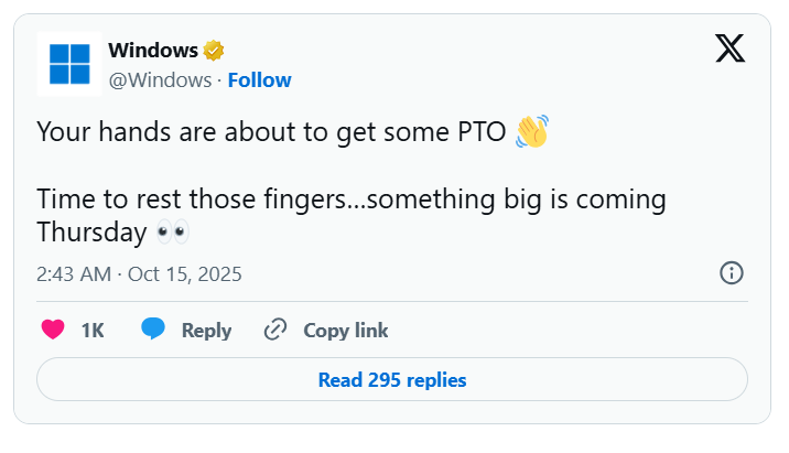 تیزر مایکروسافت برای یک اعلان بزرگ ویندوز با تمرکز احتمالی بر ورودی صوتی